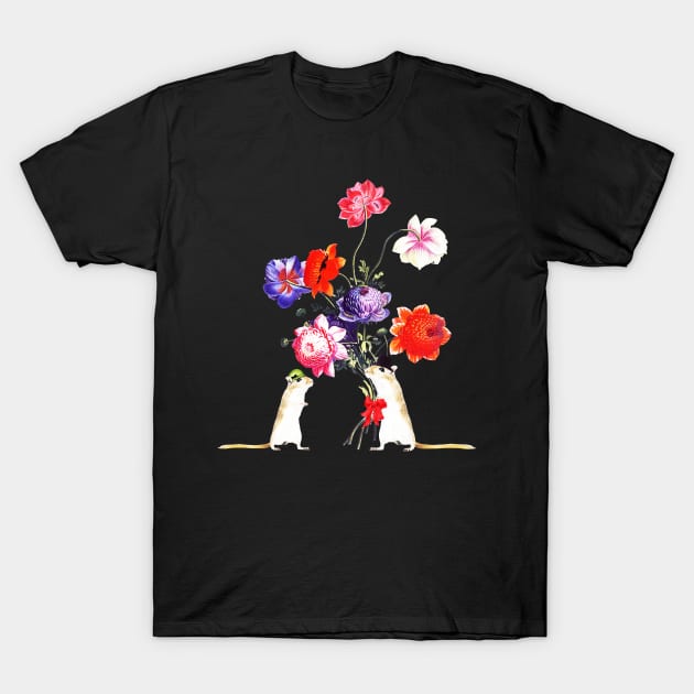 Little mouse in love T-Shirt by Collagedream